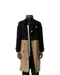 Burberry Double Breasted Colorblock Trench Coat