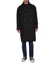 Frame Double Breasted Cotton Trench Coat