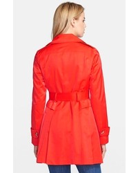 GUESS Double Breasted Skirted Trench Coat