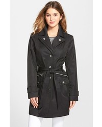 London Fog Double Collar Trench Coat With Detachable Hood