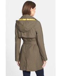 Laundry by Shelli Segal Drip Drop Hooded Trench Coat