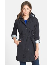 Laundry by Shelli Segal Drip Drop Hooded Trench Coat