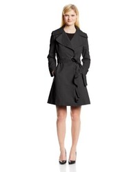 T Tahari Eve Ottoman Double Breasted Trench Coat