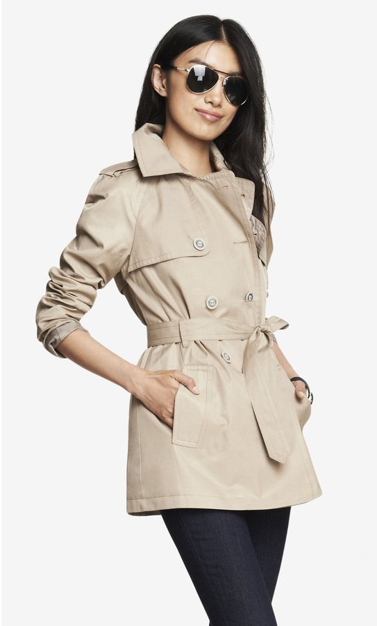 Express Classic Trench Coat, $128 | Express | Lookastic