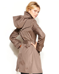 Calvin Klein Hooded Belted Trench Coat