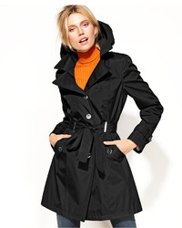 Calvin Klein Hooded Belted Trench Coat