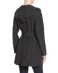 Larry Levine Hooded Trench Coat
