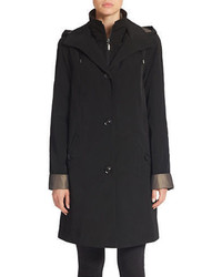Portrait Hooded Trench Coat