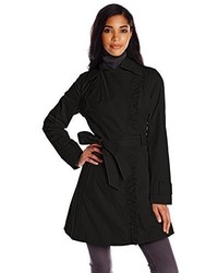 Jessica Simpson Ruffle Front Trench Coat