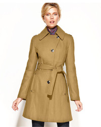 Kenneth Cole Reaction Kenneth Cole Wool Blend Belted Asymmetrical Trench Coat