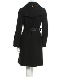 Mackage Leather Trimmed Trench Coat
