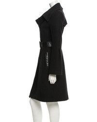Mackage Leather Trimmed Trench Coat