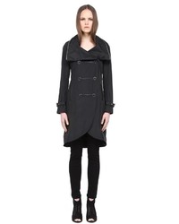 Mackage Liana S5 Black Double Breasted Trench Coat With Hood