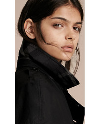 Burberry Lightweight Cape Detail Cotton Trench Coat