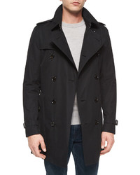 Burberry London Double Breasted Long Trenchcoat Black