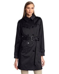 London Fog Heritage Double Breasted Satin Trench Coat