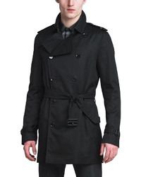 Burberry London Poly Cotton Trenchcoat Black