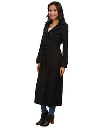 DKNY Long Double Breasted Hooded Trench