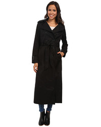 DKNY Long Double Breasted Hooded Trench
