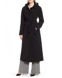London Fog Long Trench Coat With Detachable Hood Liner