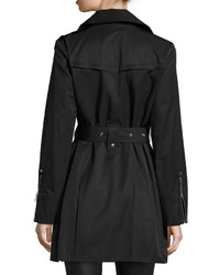 MICHAEL Michael Kors Michl Michl Kors Double Breasted Trench Coat Black