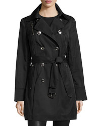 MICHAEL Michael Kors Michl Michl Kors Double Breasted Trench Coat Black