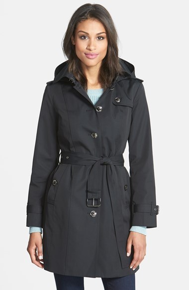 Faux Patent Leather Trench Coat  Michael Kors