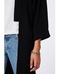 Missguided Anais Crepe Duster Coat Black