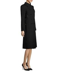 Escada Myas Lace Up Detail Trench Coat