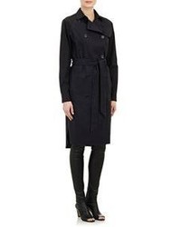 Maison Margiela Oxford Cloth Trench Coat Black