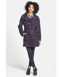 Ellen Tracy Packable Belted Iridescent Raincoat