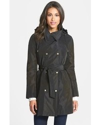 Ellen Tracy Packable Belted Iridescent Raincoat