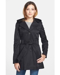 Via Spiga Petite Scarpa Single Breasted Hooded Trench