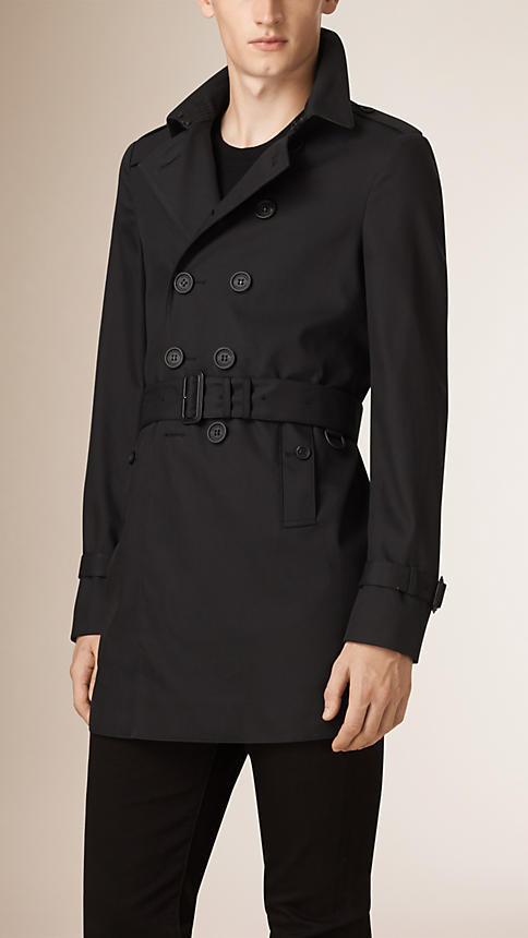 Burberry Prorsum Cotton Trench Coat With Camouflage Print Detail ...