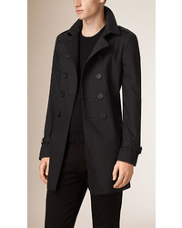 Burberry Prorsum Cotton Trench Coat With Camouflage Print Detail