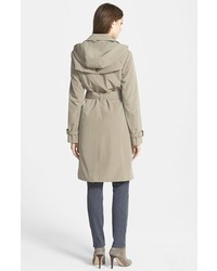 London Fog Quilt Flap Trench Coat With Detachable Liner