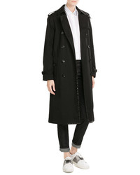 Valentino Rockstud Trench Coat With Cotton