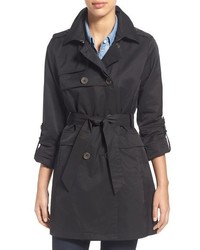 Vince Camuto Roll Sleeve Double Breasted Trench Coat
