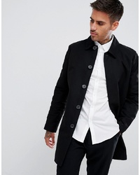 ASOS DESIGN Shower Resistant Single Breasted Trench In Black