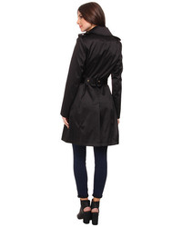 Via Spiga Single Breasted Satin Trench With Belt