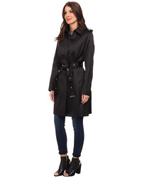 Via Spiga Single Breasted Satin Trench With Belt