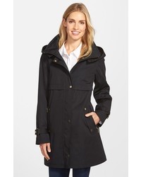 Gallery Snap Front A Line Raincoat With Detachable Hood