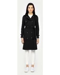 Soia & Kyo Terence Black Classic Belted Rain Trench Coat