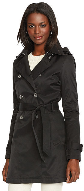 ralph lauren hooded trench coat