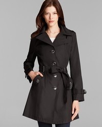Calvin Klein Trench Coat Hooded Belted