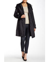 London Fog Water Repellent Hooded Trench Coat