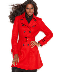 INC International Concepts Wool Blend Belted Trench Coat