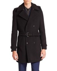 The Kooples Wool Blend Trench Coat