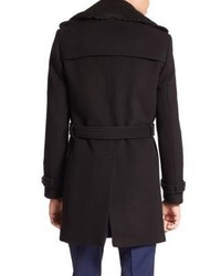 The Kooples Wool Blend Trench Coat