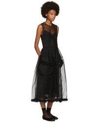Simone Rocha Black Marabou Tulle Bell Dress